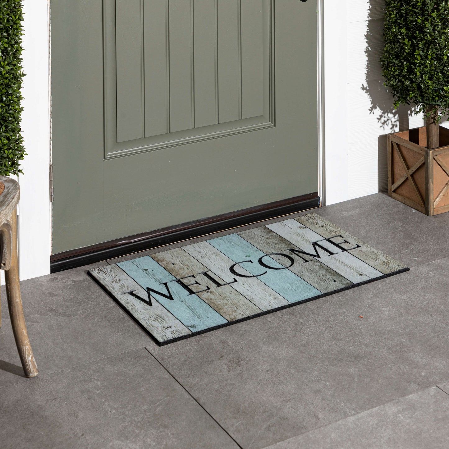 Passage Boardwalk Planks Neutral Door Mat