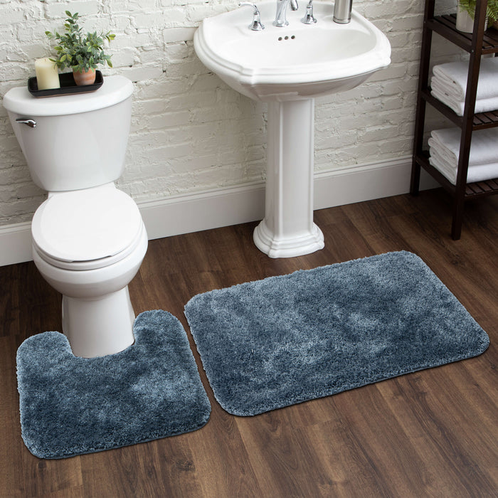 Palace Spruce Blue Bath Mat – Covered By Rugs
