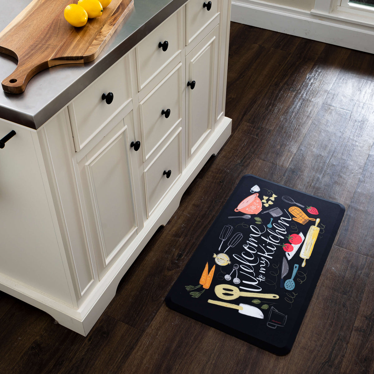 Mohawk Home Dri-Pro Cushion Kitchen Mat, Lemons All Over Slice, Multi, 1' 6 x 2' 6